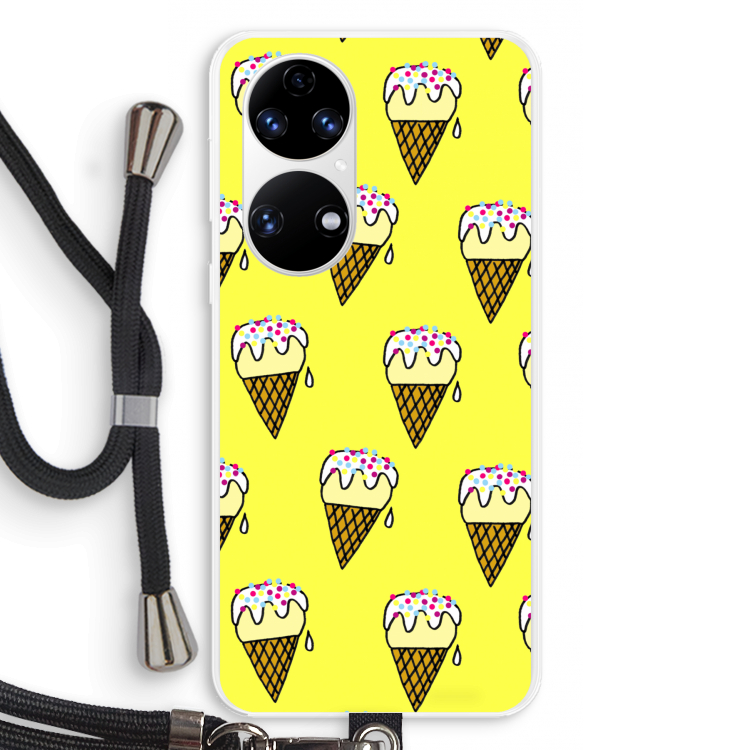 Isjes: Huawei P50 Transparant Hoesje met koord
