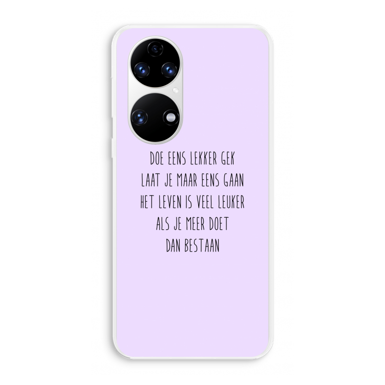 Gek: Huawei P50 Transparant Hoesje