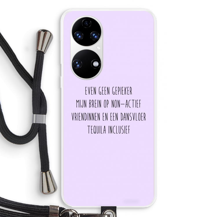 Tequila: Huawei P50 Transparant Hoesje met koord