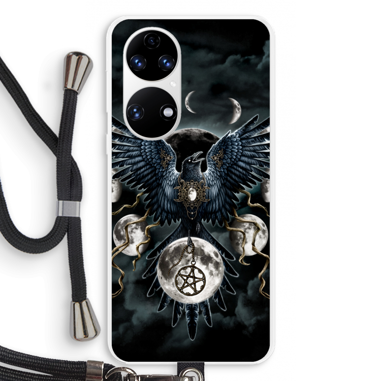 Sinister Wings: Huawei P50 Transparant Hoesje met koord