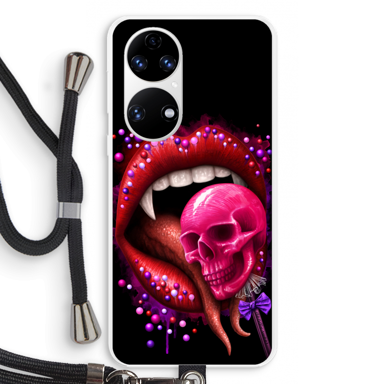 Dodelijk zoet: Huawei P50 Transparant Hoesje met koord