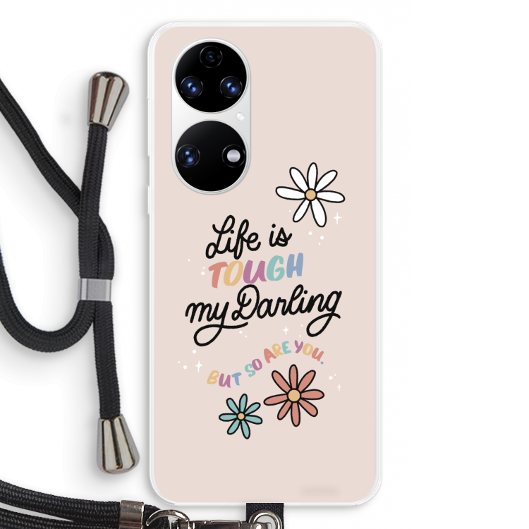 Tough Life: Huawei P50 Transparant Hoesje met koord