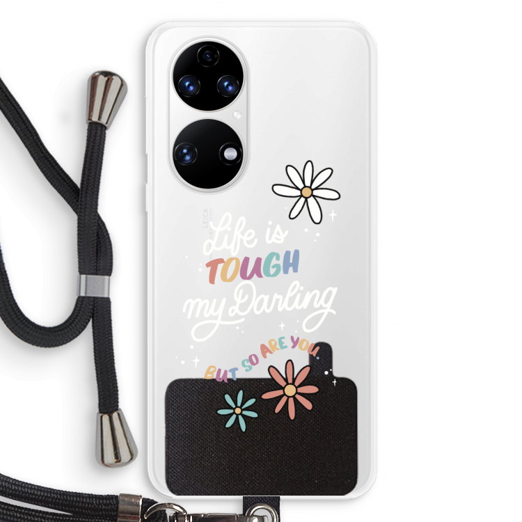 Tough Life: Huawei P50 Transparant Hoesje met koord