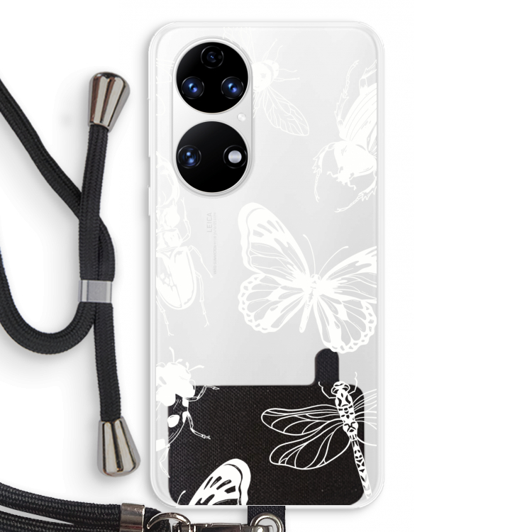 Tiny Bugs: Huawei P50 Transparant Hoesje met koord