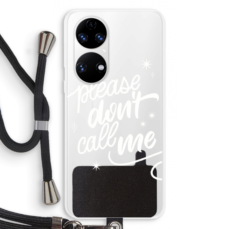 Don't call: Huawei P50 Transparant Hoesje met koord