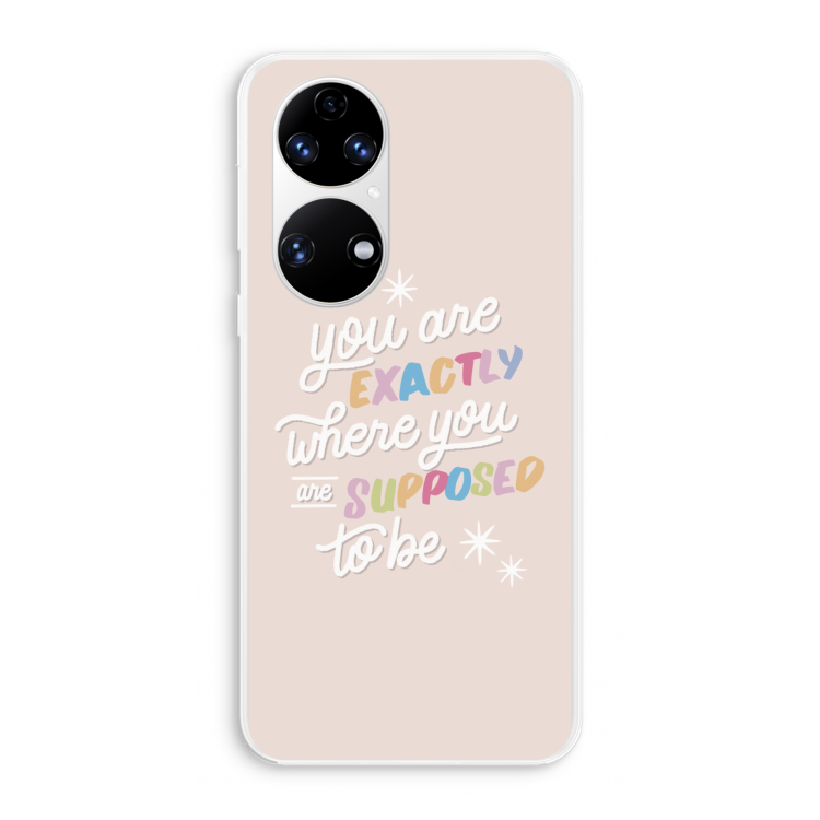 Right Place: Huawei P50 Transparant Hoesje
