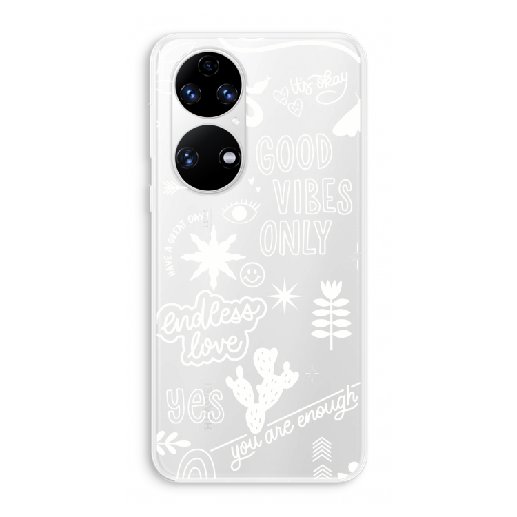 Good vibes: Huawei P50 Transparant Hoesje