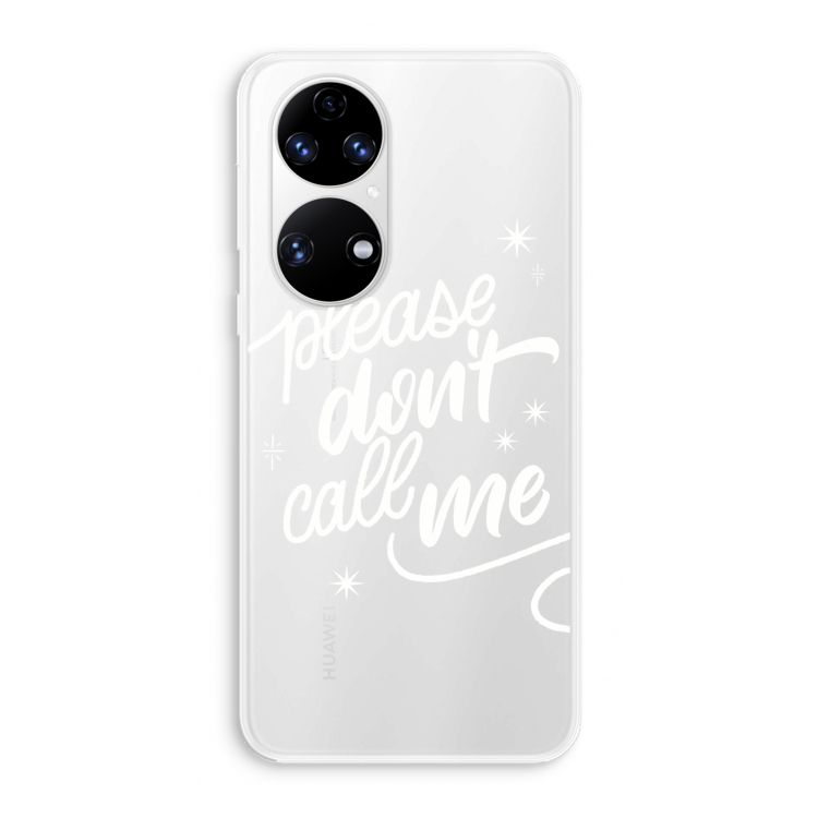 Don't call: Huawei P50 Transparant Hoesje