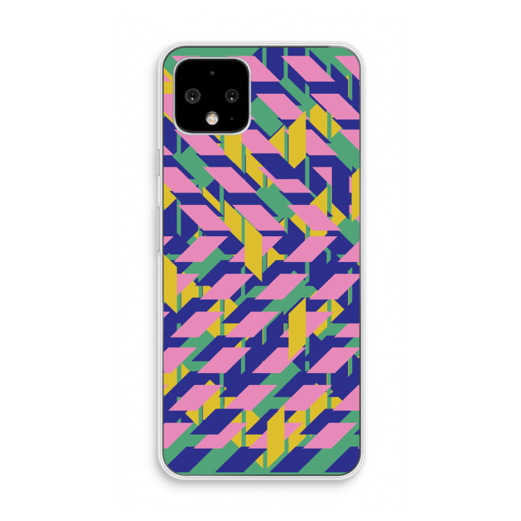 Skew Blush 1: Pixel 4 Transparant Hoesje