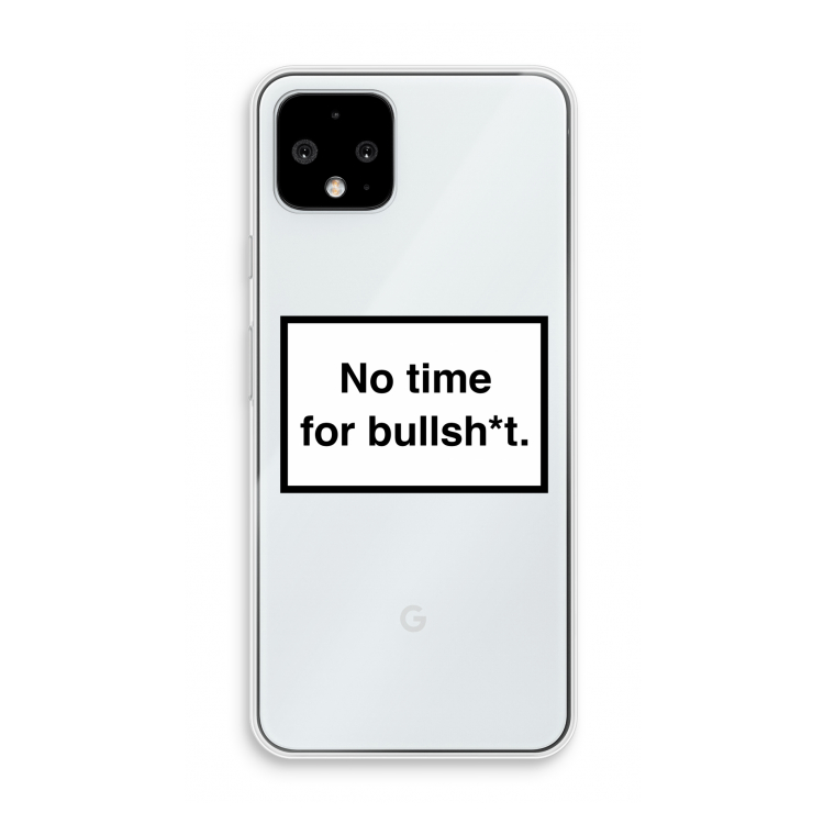 No time: Pixel 4 Transparant Hoesje