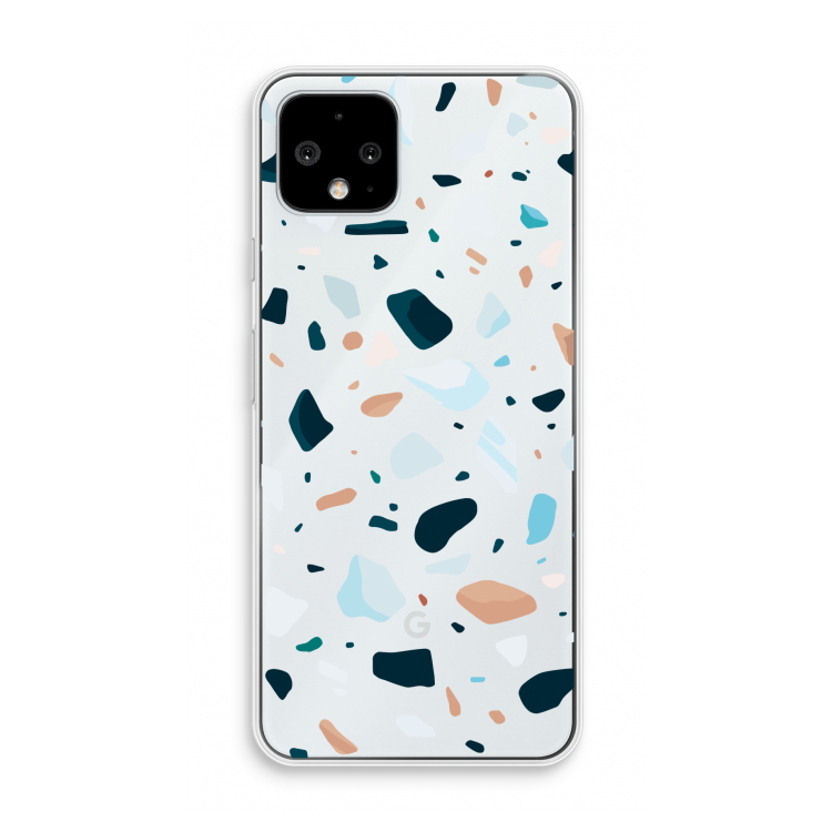 Terrazzo N°13: Pixel 4 Transparant Hoesje