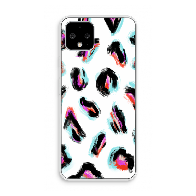 Cheetah color: Pixel 4 Transparant Hoesje