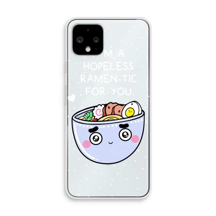 I'm A Hopeless Ramen-Tic For You: Pixel 4 Transparant Hoesje
