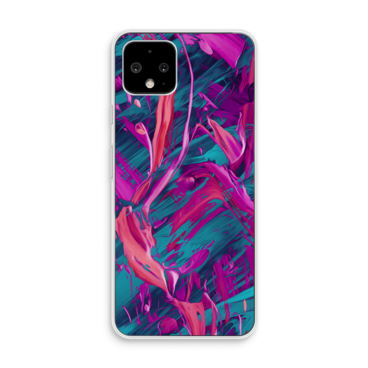 Pink Clouds: Pixel 4 Transparant Hoesje