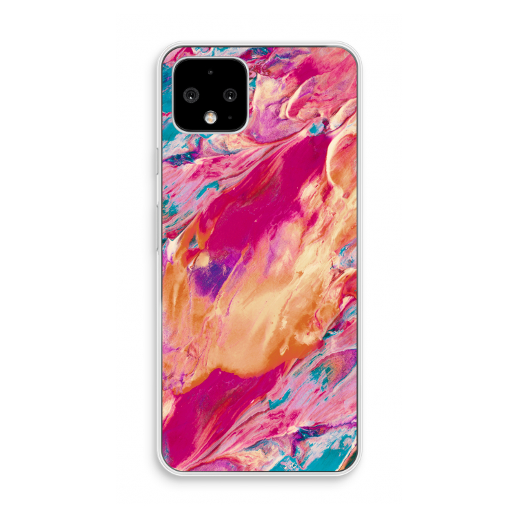 Pastel Echoes: Pixel 4 Transparant Hoesje