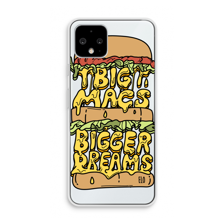 Big Macs Bigger Dreams: Pixel 4 Transparant Hoesje