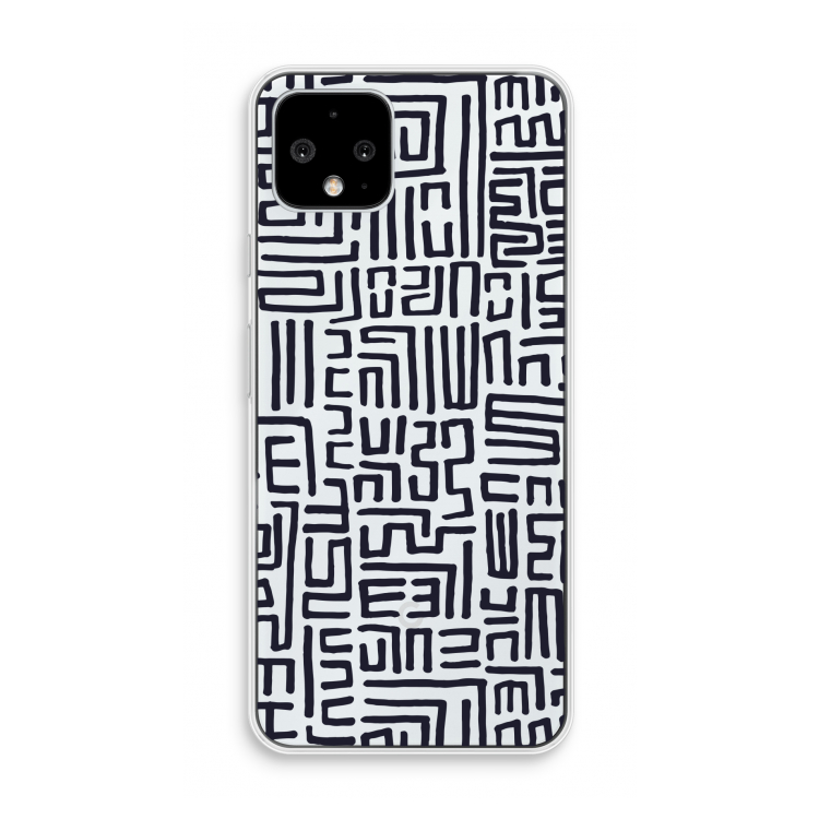 Moroccan Print: Pixel 4 Transparant Hoesje