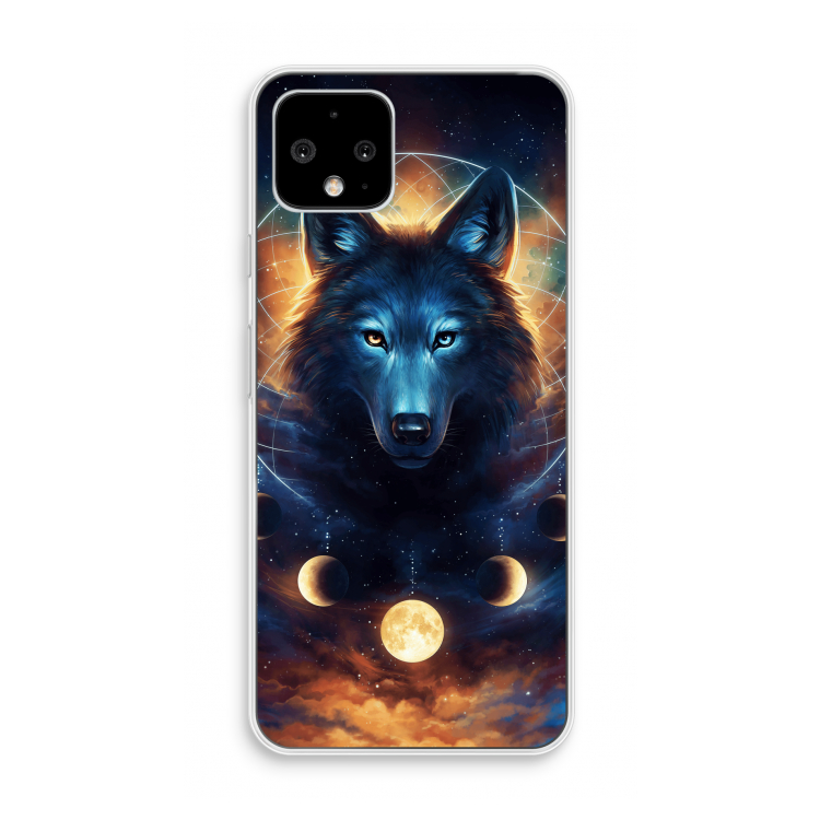 Wolf Dreamcatcher: Pixel 4 Transparant Hoesje