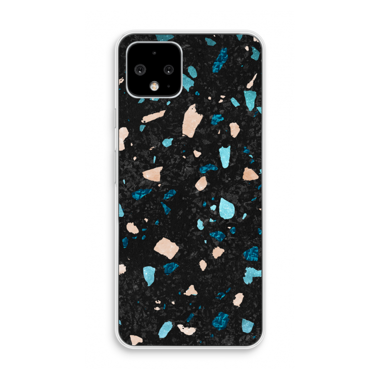 Terrazzo N°11: Pixel 4 Transparant Hoesje