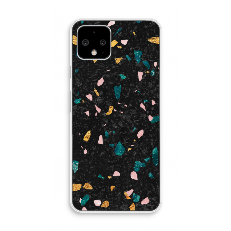 Terrazzo N°10: Pixel 4 Transparant Hoesje