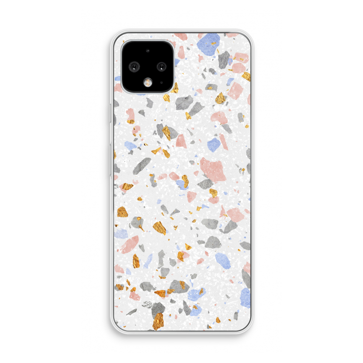 Terrazzo N°8: Pixel 4 Transparant Hoesje
