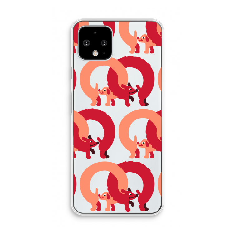 Dogs: Pixel 4 Transparant Hoesje