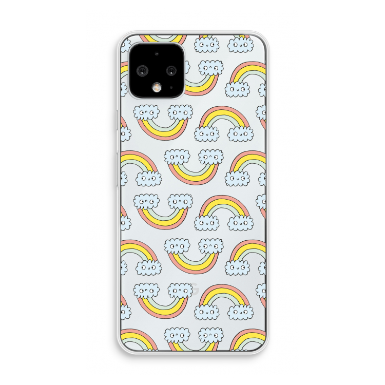 Regenboog: Pixel 4 Transparant Hoesje