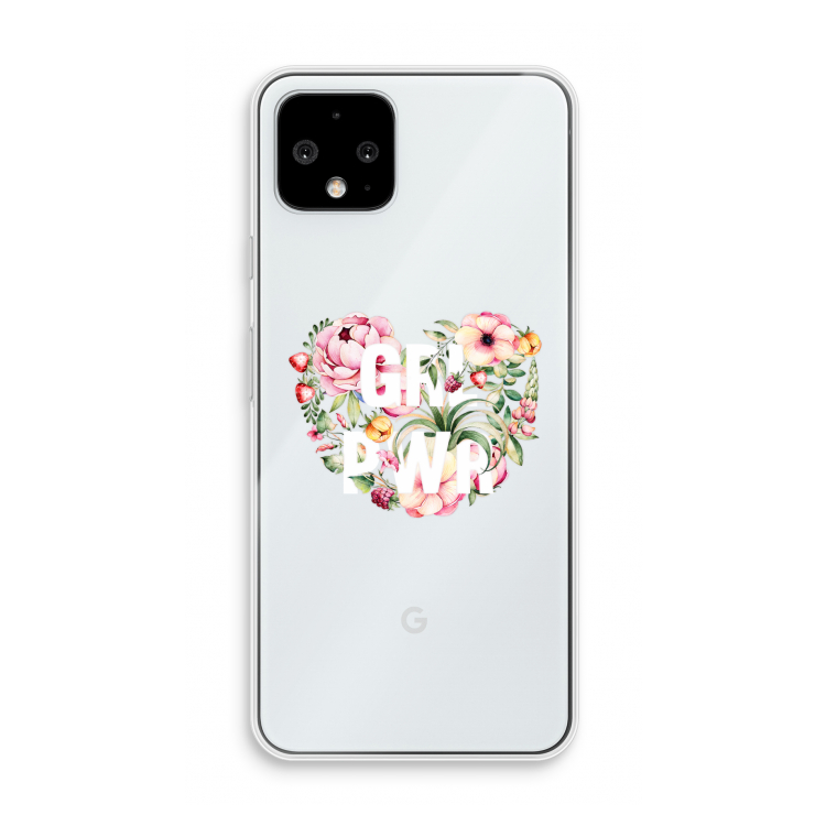 GRL PWR Flower: Pixel 4 Transparant Hoesje