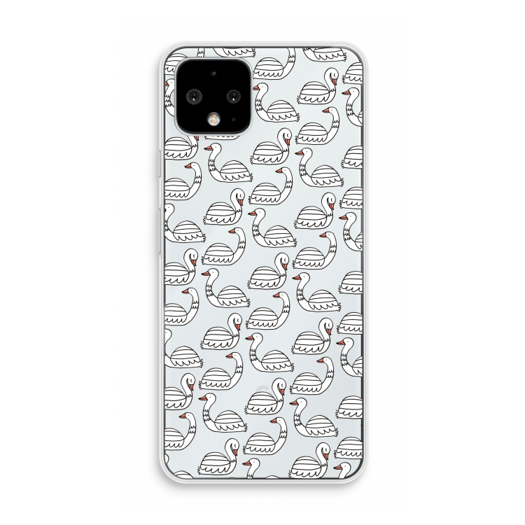 Zwanen: Pixel 4 Transparant Hoesje