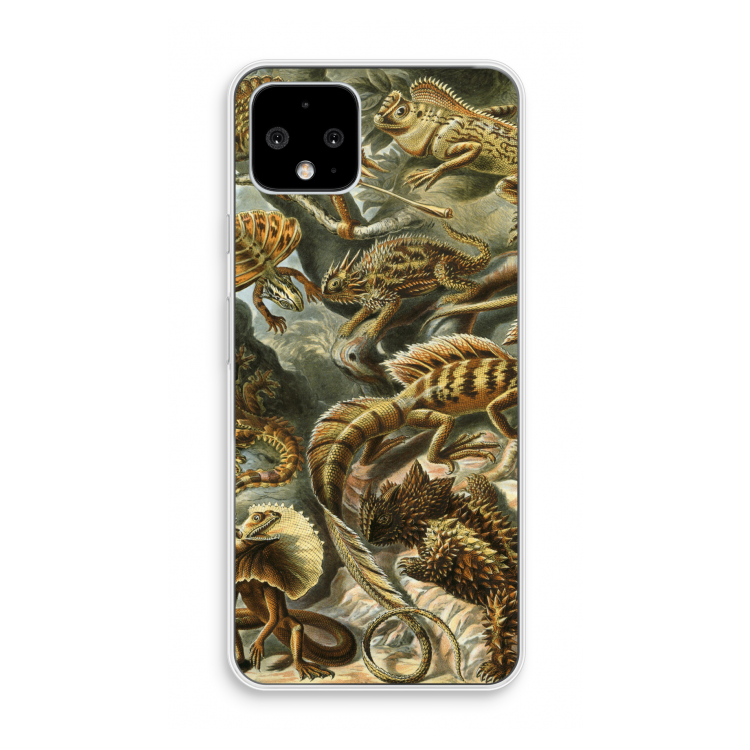 Haeckel Lacertilia: Pixel 4 Transparant Hoesje