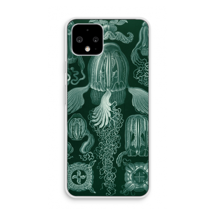 Haeckel Cubomedusae: Pixel 4 Transparant Hoesje