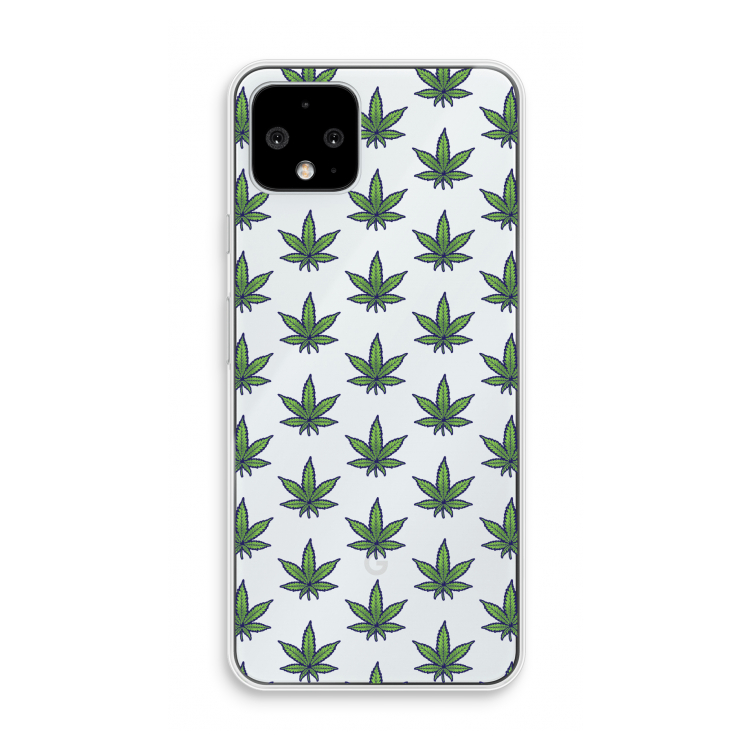 Weed: Pixel 4 Transparant Hoesje