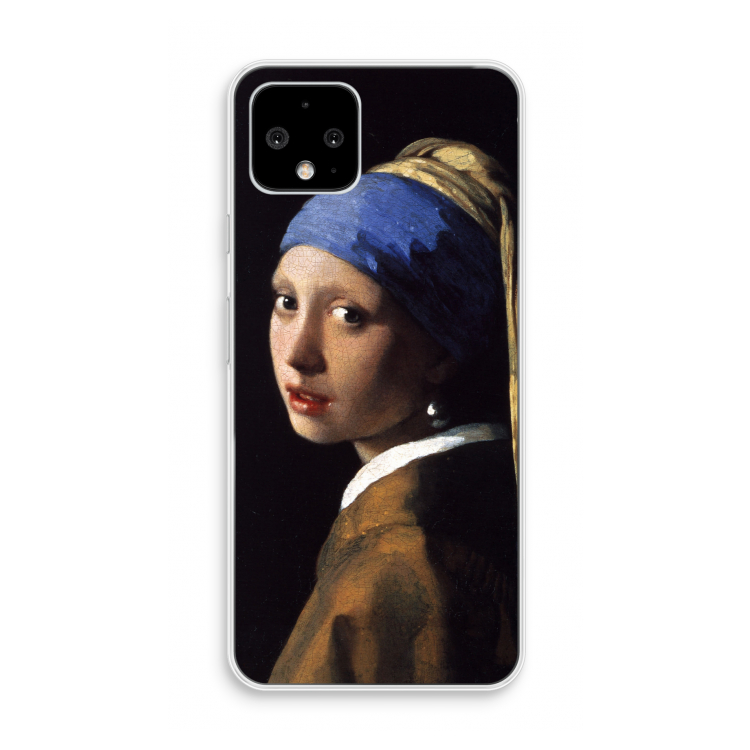The Pearl Earring: Pixel 4 Transparant Hoesje
