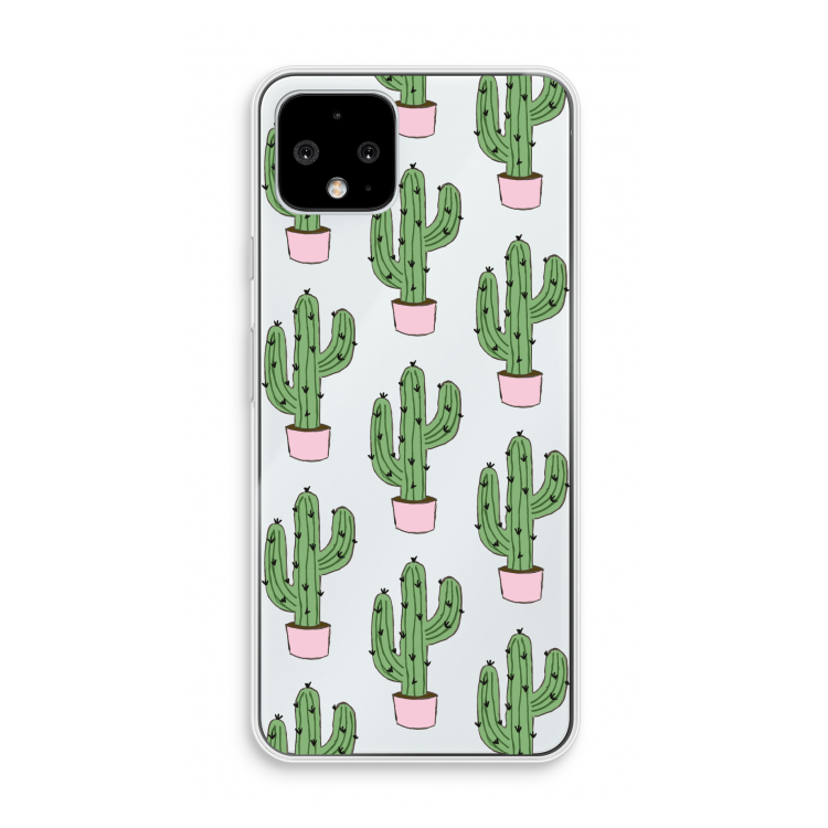 Cactus Lover: Pixel 4 Transparant Hoesje