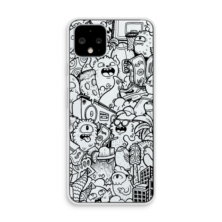 Vexx Black City : Pixel 4 Transparant Hoesje