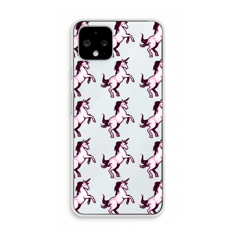 Musketon Unicorn: Pixel 4 Transparant Hoesje