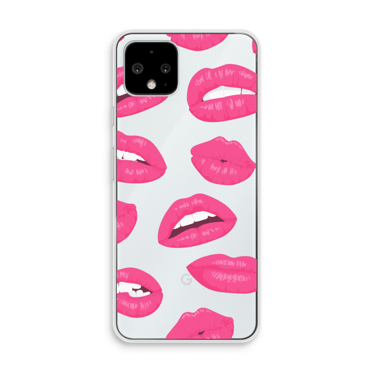Bite my lip: Pixel 4 Transparant Hoesje