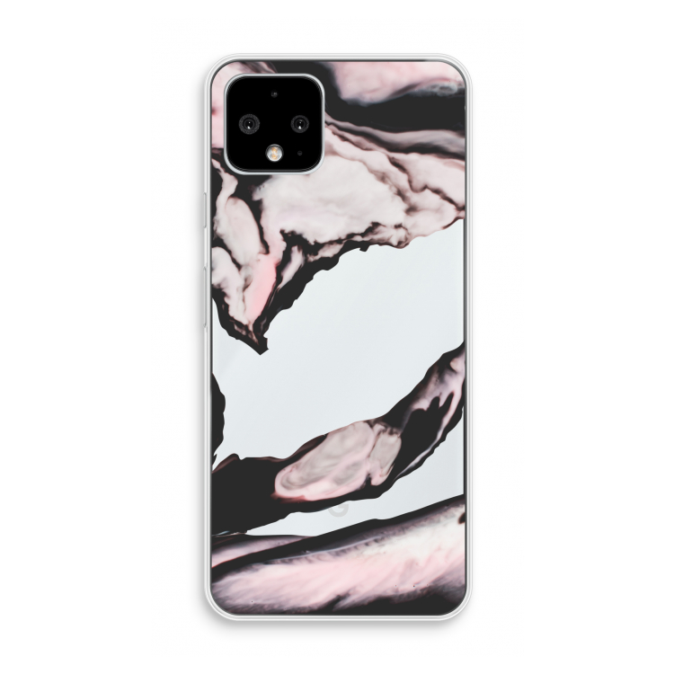 Roze stroom: Pixel 4 Transparant Hoesje