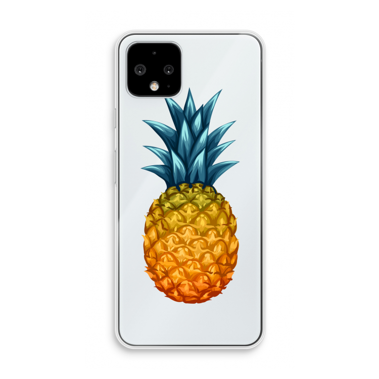 Grote ananas: Pixel 4 Transparant Hoesje