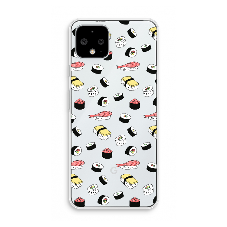 Sushi time: Pixel 4 Transparant Hoesje