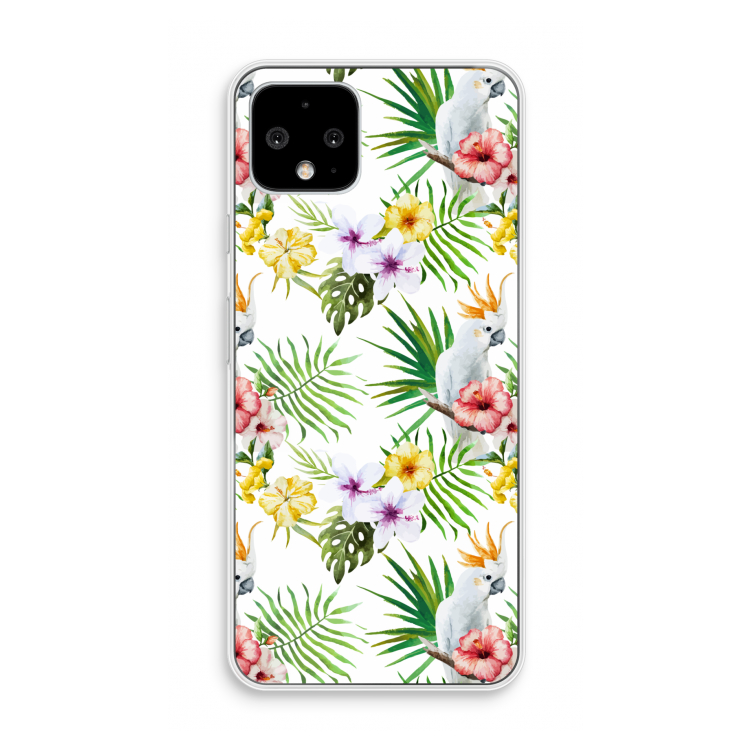 Gele kuif: Pixel 4 Transparant Hoesje