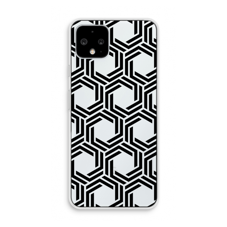 Geometrisch patroon: Pixel 4 Transparant Hoesje