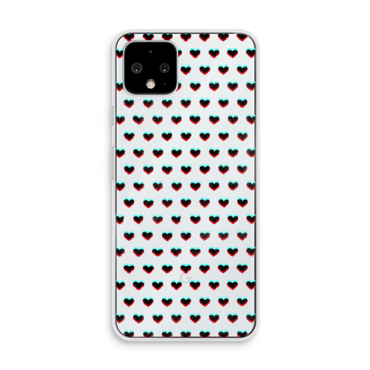 Hartjes: Pixel 4 Transparant Hoesje
