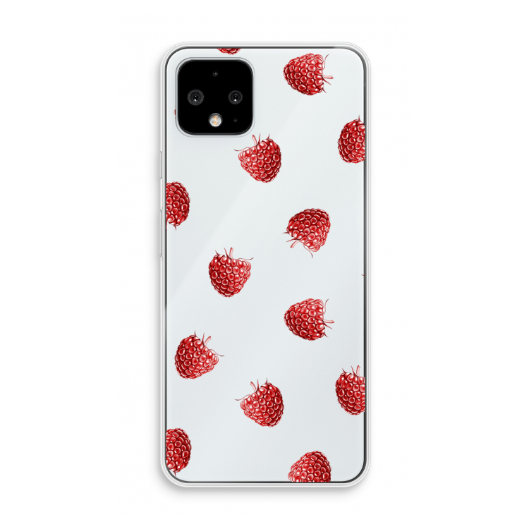 Framboosjes: Pixel 4 Transparant Hoesje