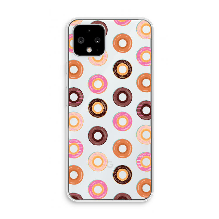 Donuts: Pixel 4 Transparant Hoesje