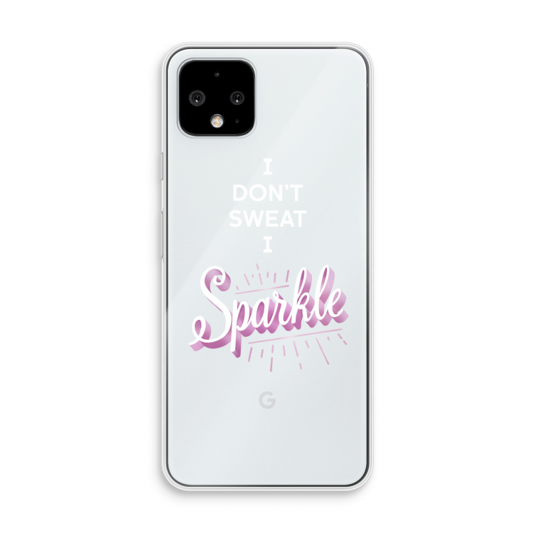 Sparkle quote: Pixel 4 Transparant Hoesje