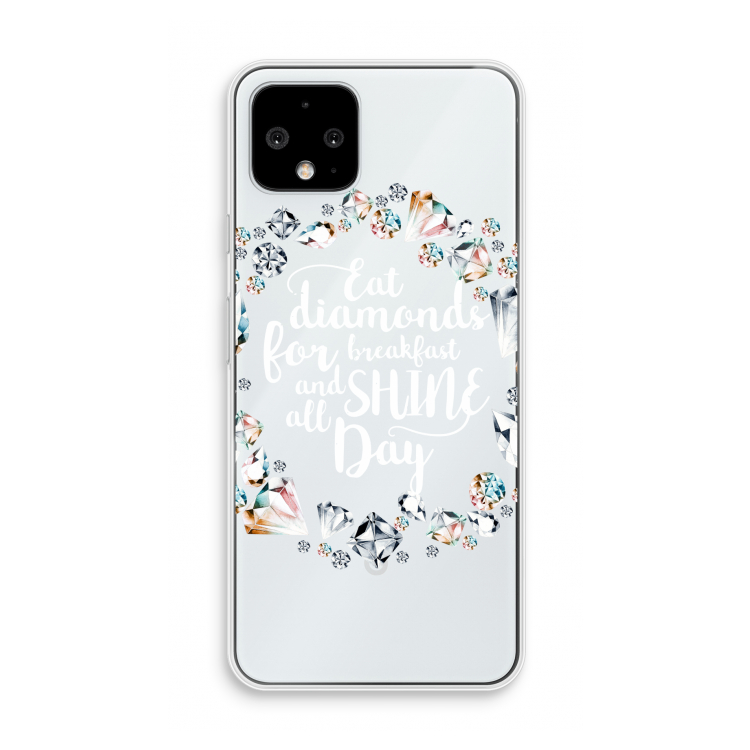 Diamonds: Pixel 4 Transparant Hoesje