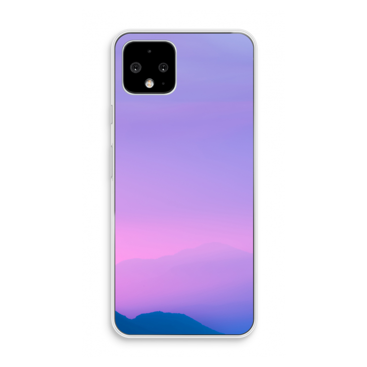 Sunset pastel: Pixel 4 Transparant Hoesje