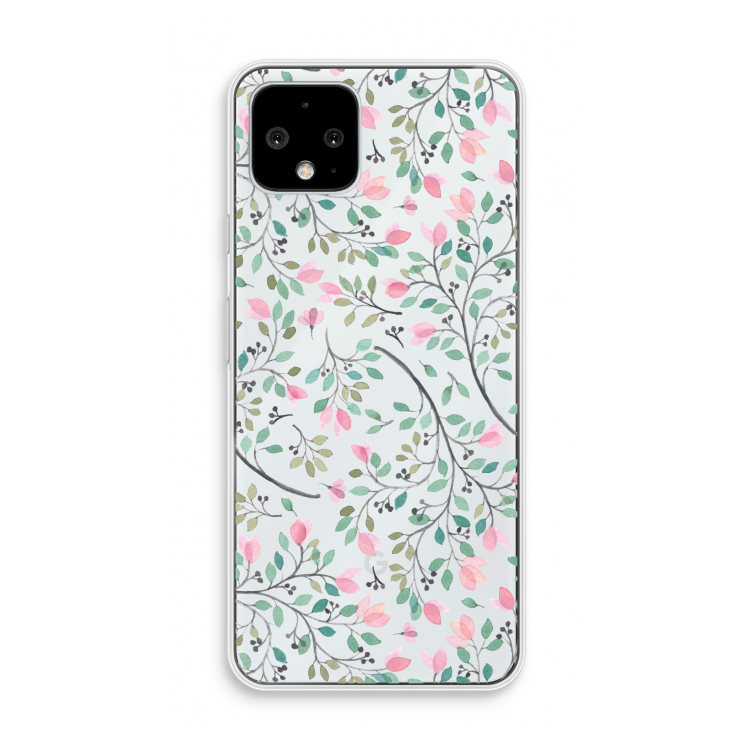 Sierlijke bloemen: Pixel 4 Transparant Hoesje
