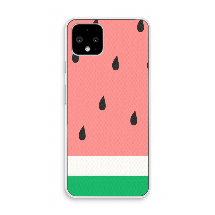 Watermeloen: Pixel 4 Transparant Hoesje